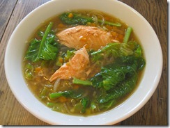 Salmon, Broccoli Top, Ginger Soup (4)